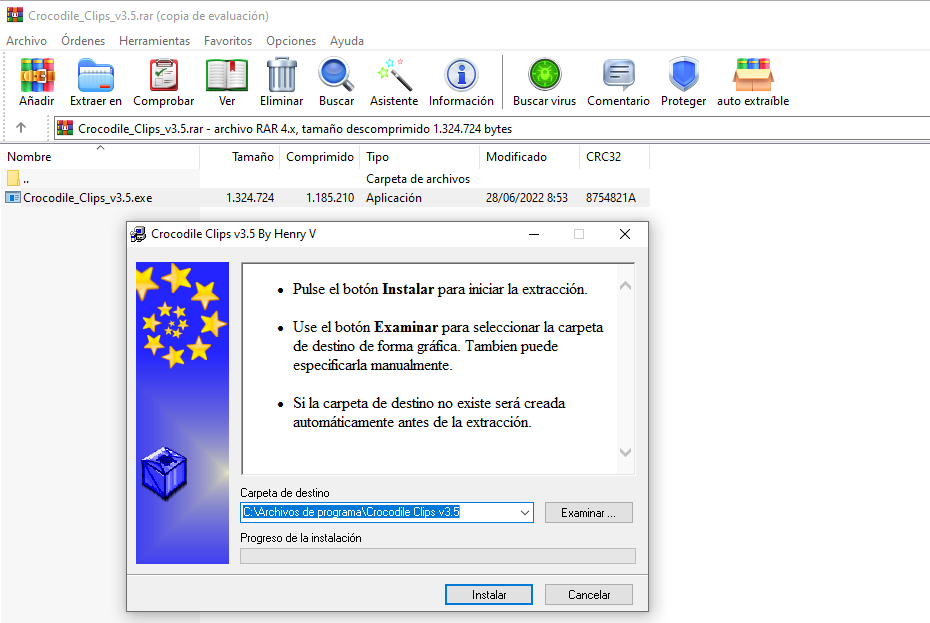 Instalador de Crocodile Clips